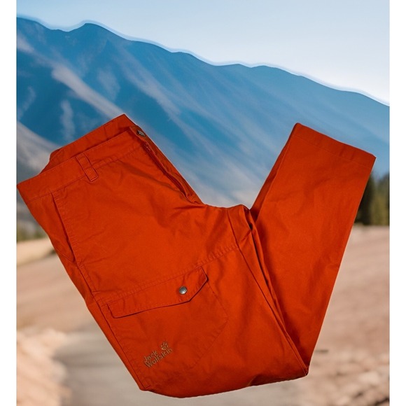 Jack Wolfskin At Home/Outdoor Pants Men's L Function 65 Organic Cotton Cargo EUC - Picture 1 of 14